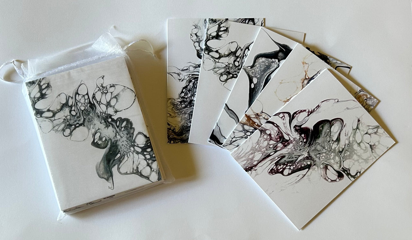 Acrylic Pour Notecard Set