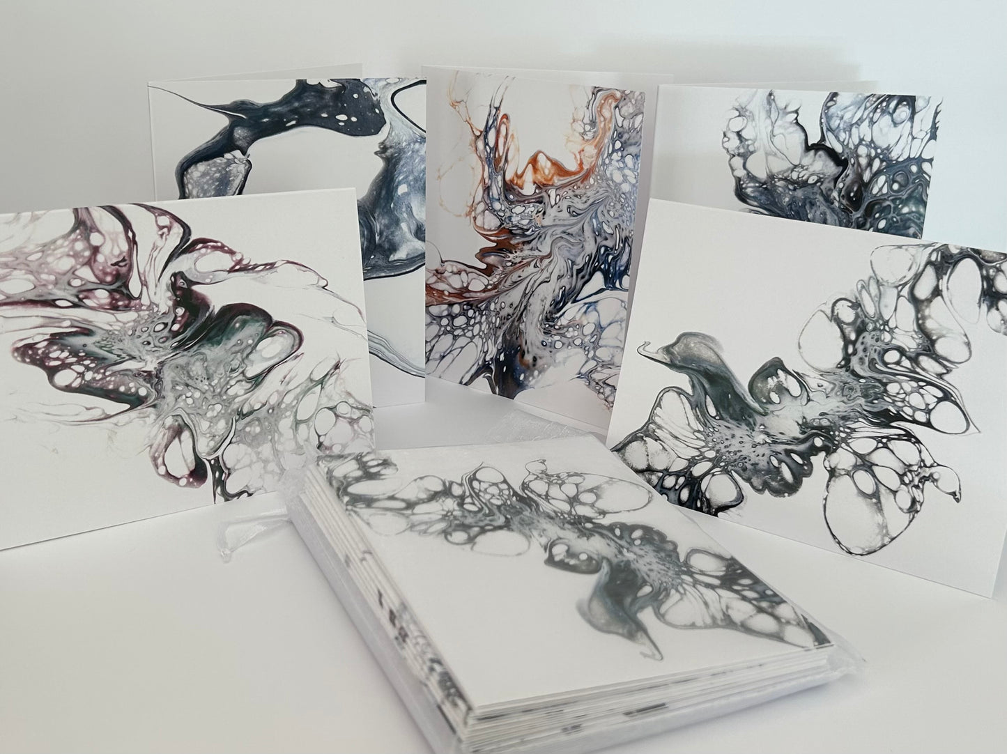 Acrylic Pour Notecard Set