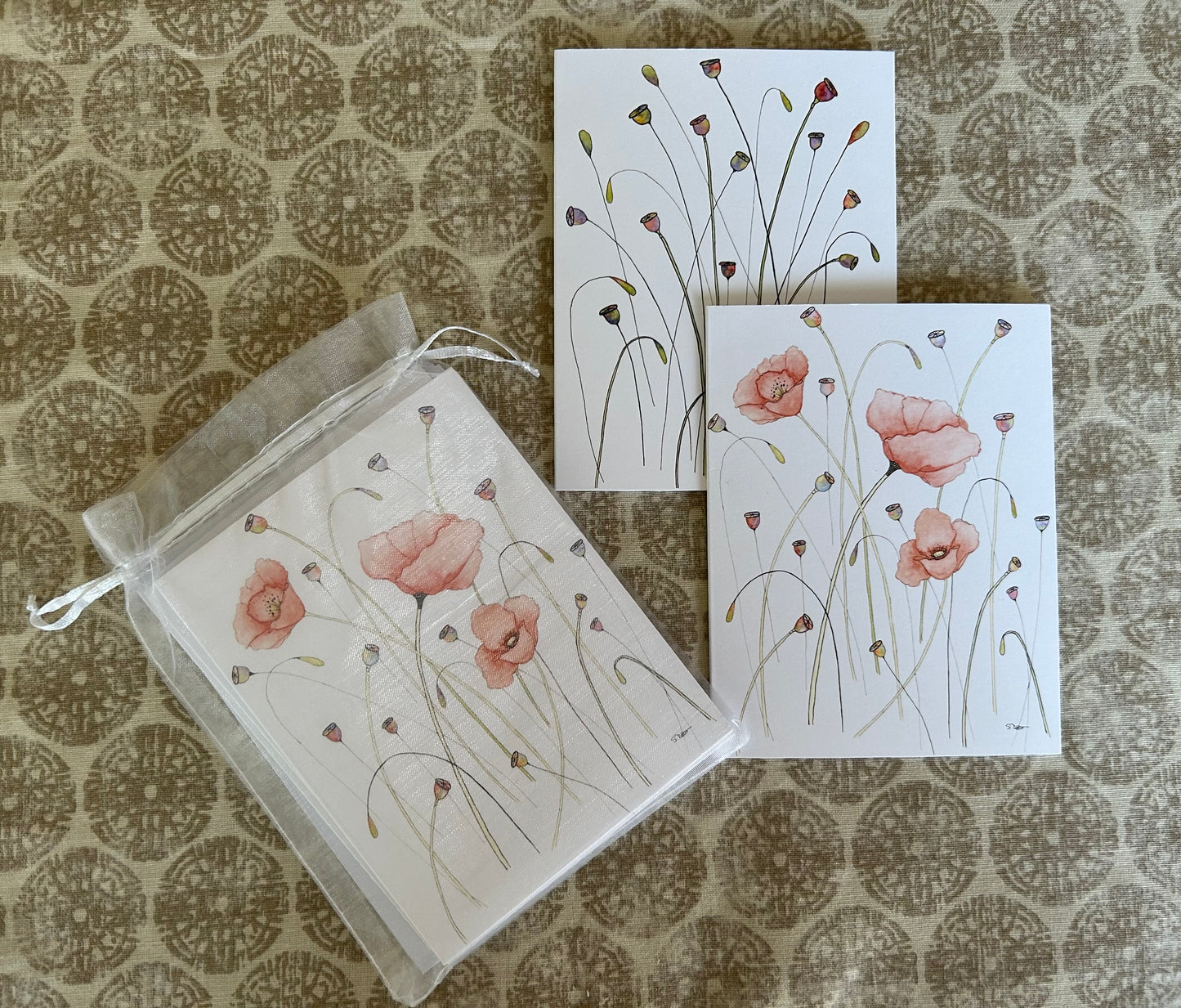 Poppies Notecard Set