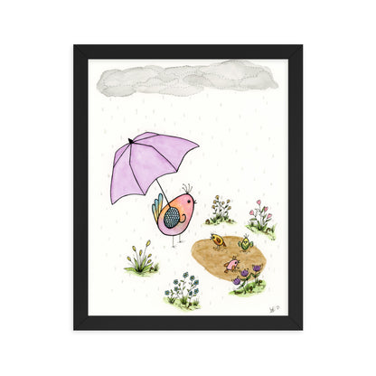 Puddle Dance Framed Print