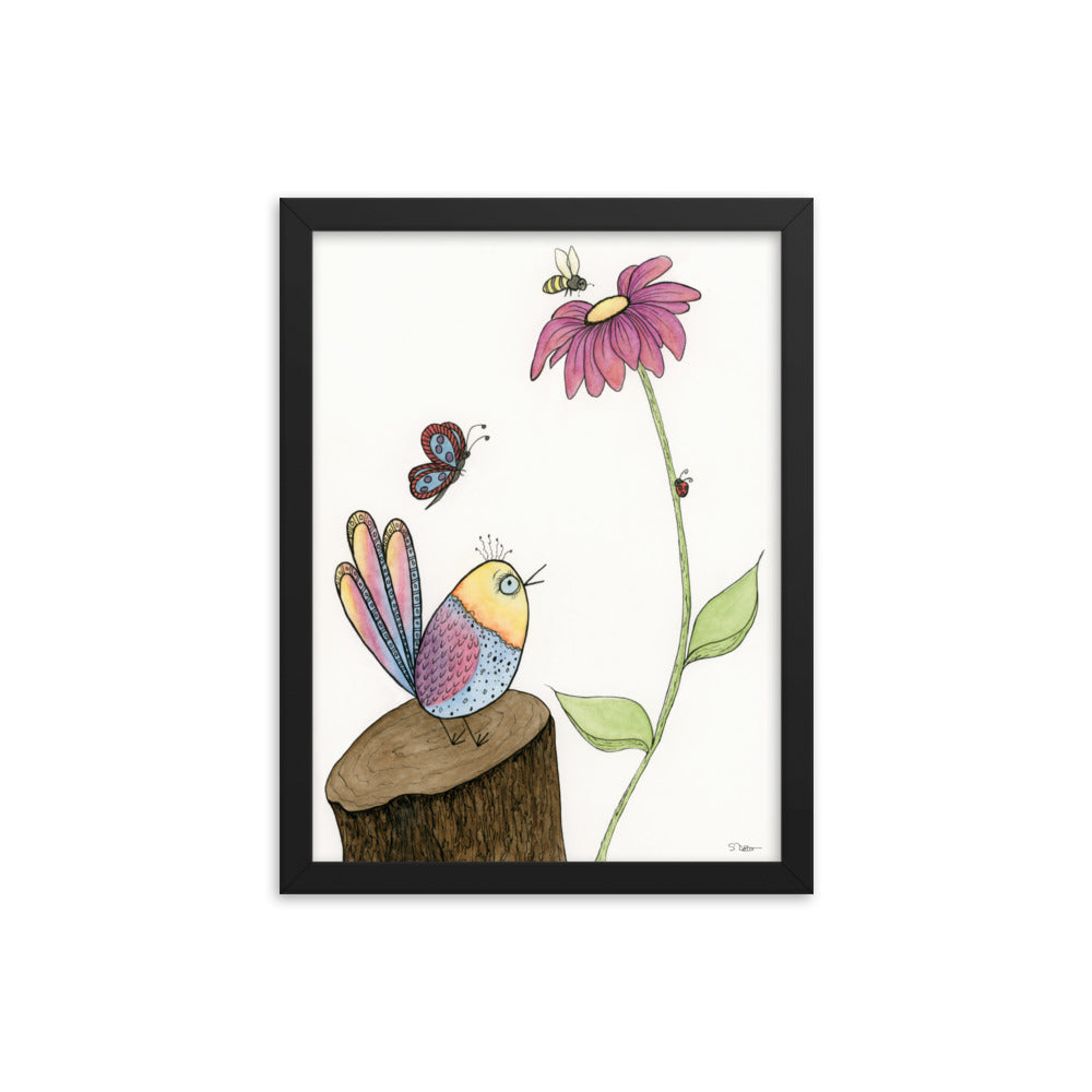 Happy Bird Framed Print