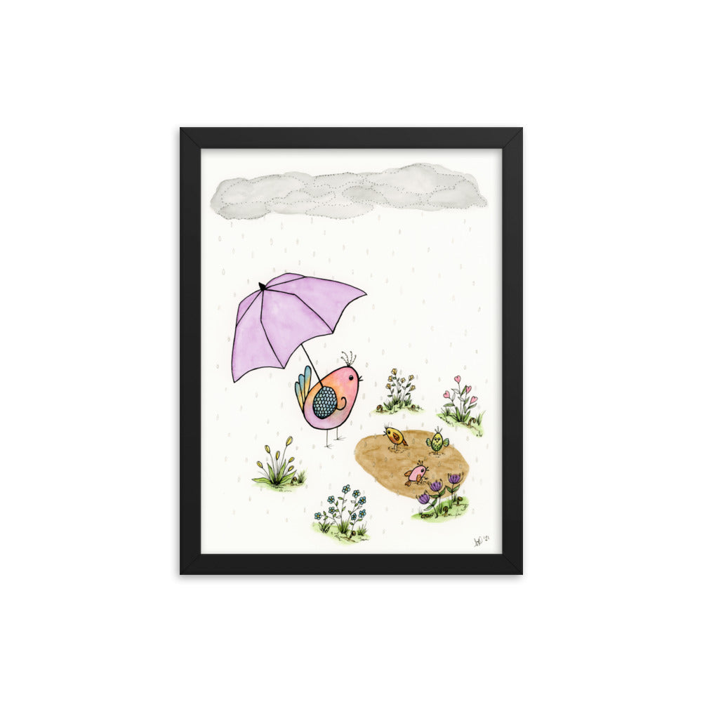 Puddle Dance Framed Print