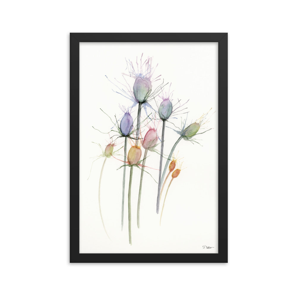 Abstract Thistle Framed Print