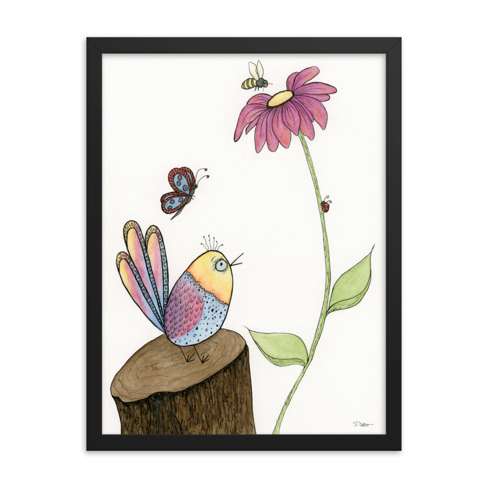 Happy Bird Framed Print