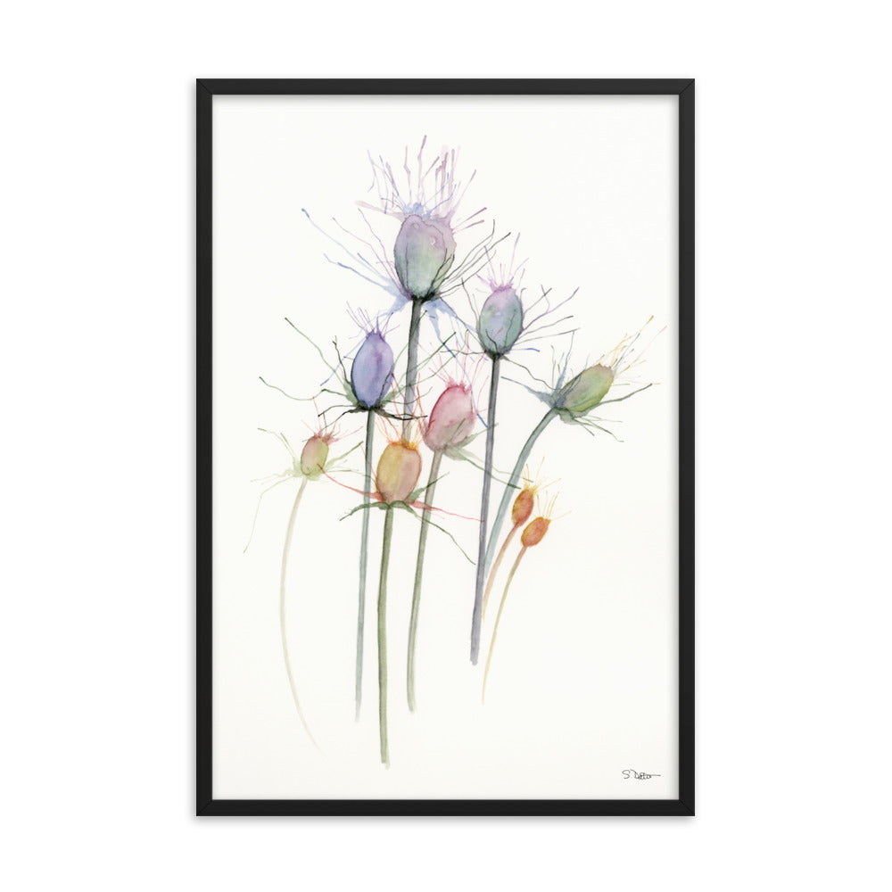 Abstract Thistle Framed Print