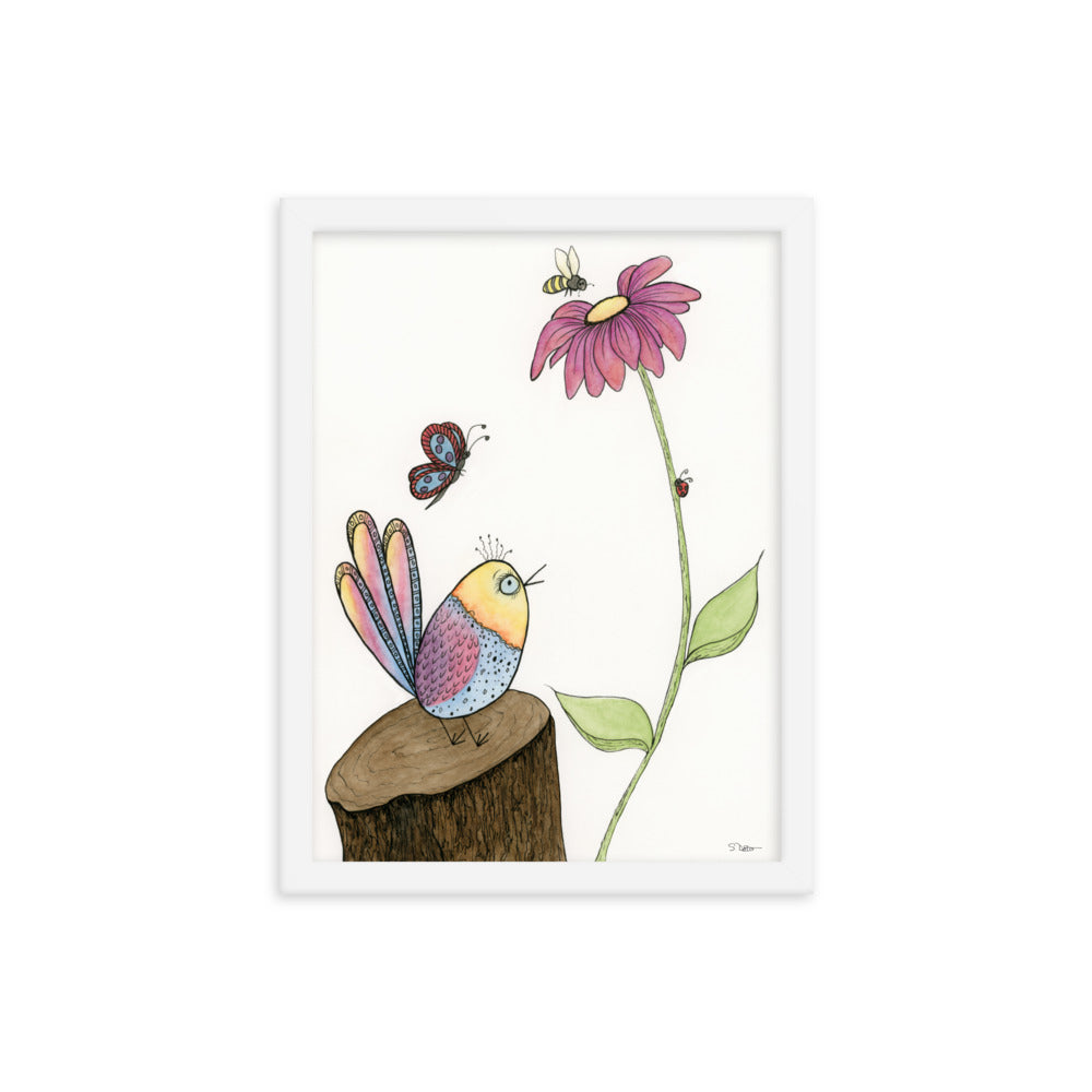 Happy Bird Framed Print