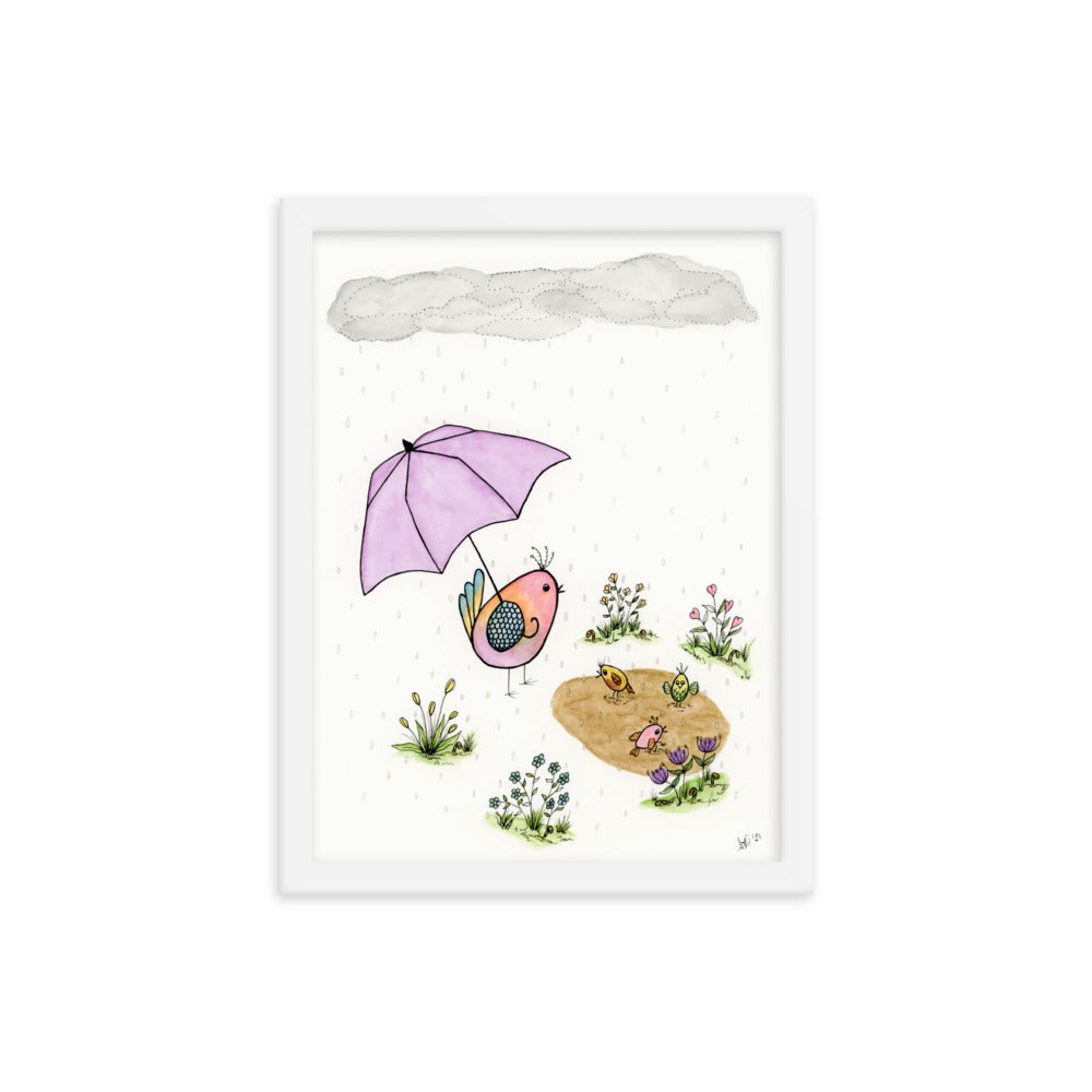 Puddle Dance Framed Print