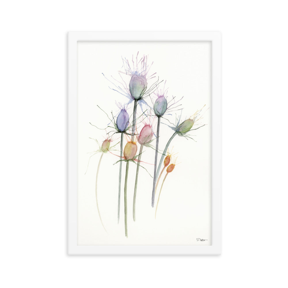 Abstract Thistle Framed Print