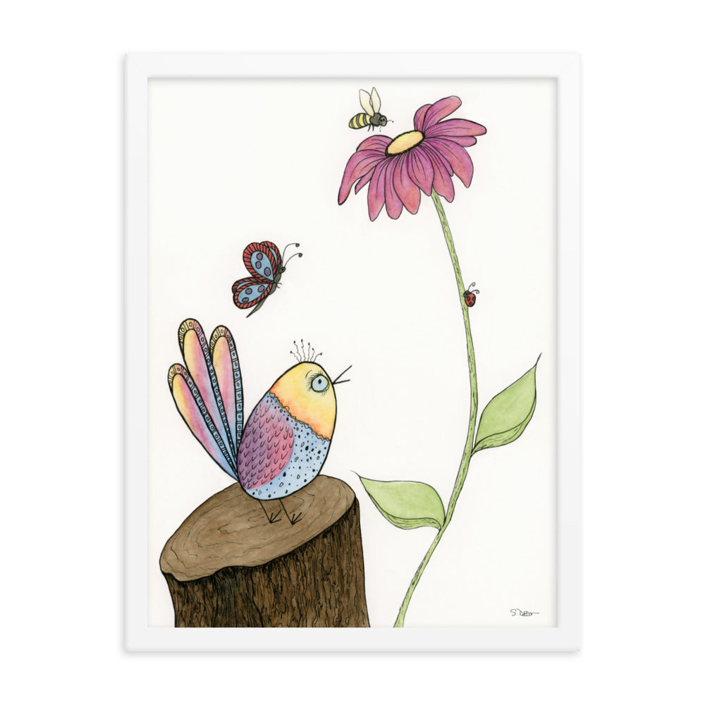 Happy Bird Framed Print