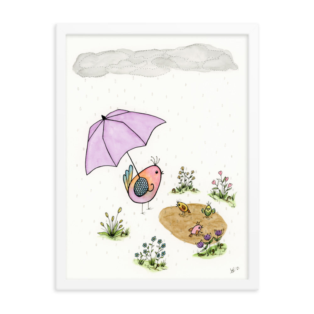 Puddle Dance Framed Print