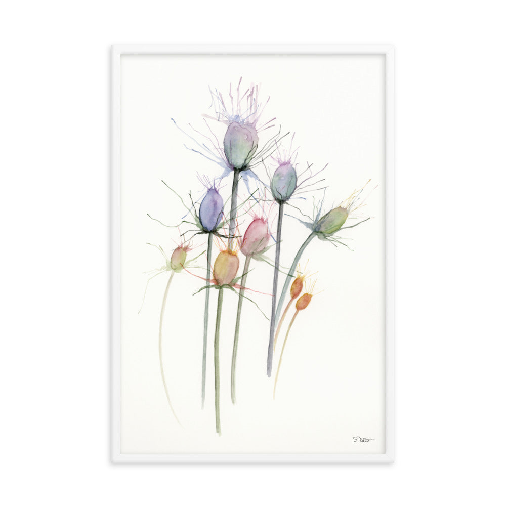 Abstract Thistle Framed Print