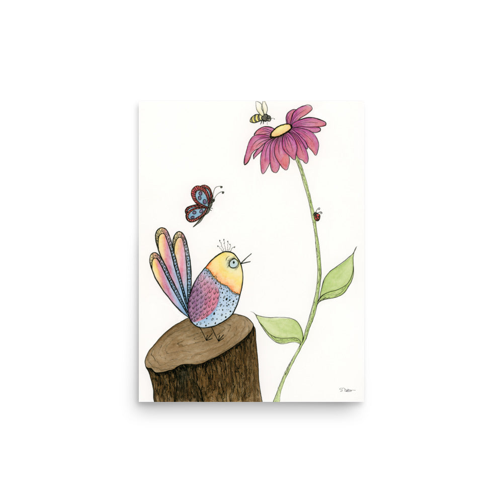 Happy Bird Premium Print