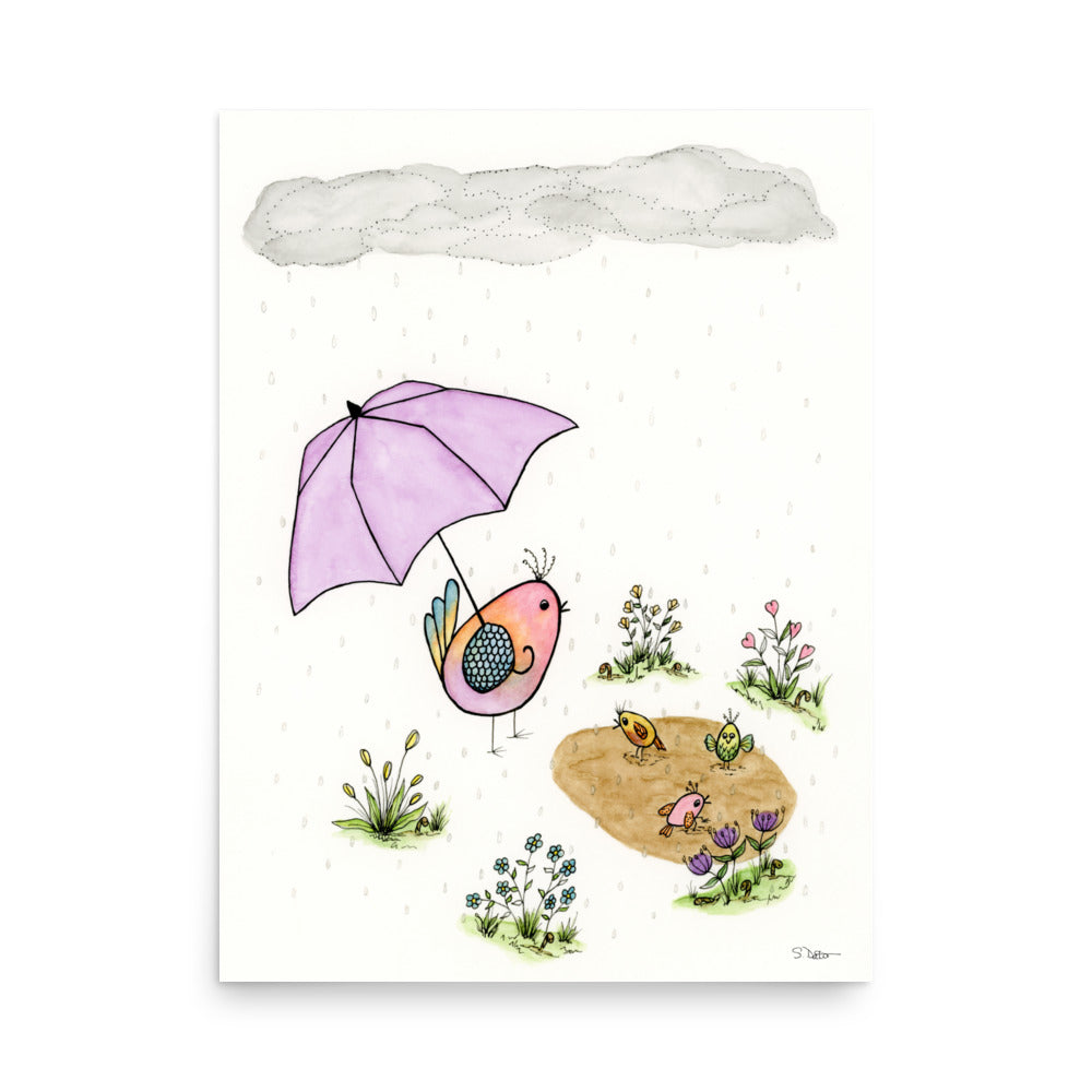 Puddle Dance Premium Print