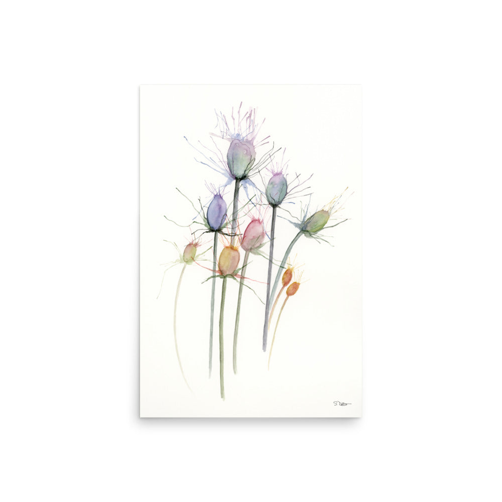 Abstract Thistle Premium Print