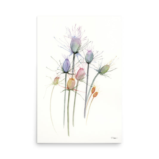 Abstract Thistle Premium Print