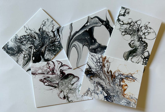 Acrylic Pour Notecard Set